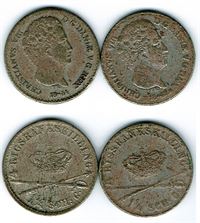 År 1841, 42 - Chr. VII - 4 rigsbankskilling i kv. 1