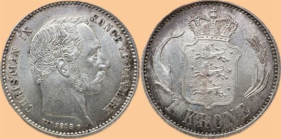 1 kr. 1898 i kv. 0 med medaljeprægskarakter