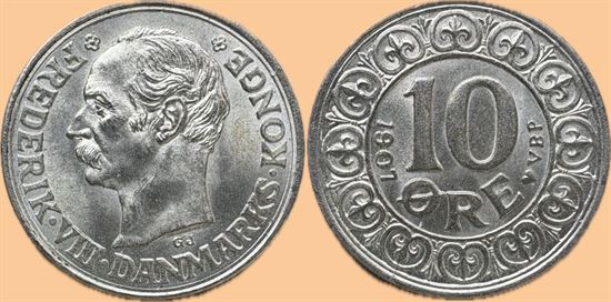 10 øre 1907 i kv. 0
