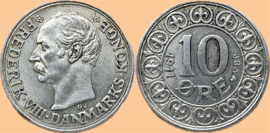 10 øre 1911 i  kv. 1+ - 01