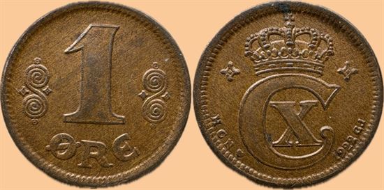 1 øre 1922 i kv. 0