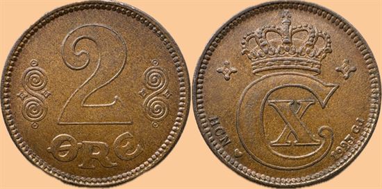 2 øre 1923 i kv. 01