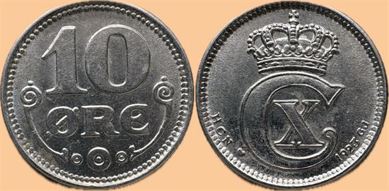 10 øre 1923 i kv. 0