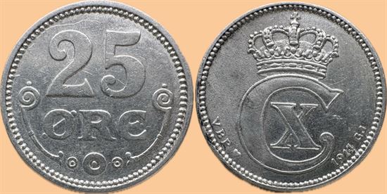 25 øre 1914 i kv. 1+ - 01