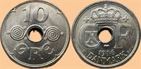 10 øre 1946 i kv. M - pragteksemplar