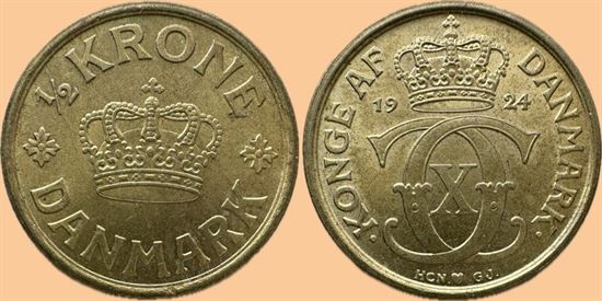1/2 kr. 1924 i kv. 0