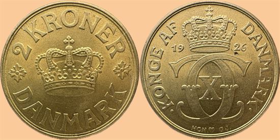 2 kr. 1926 i kv. 0 - miniplet under 2 tal