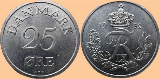 25 øre 1952 i kv. 0