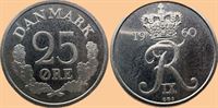 25 øre 1960 Sieg 6 i kv. M - pragteksemplar