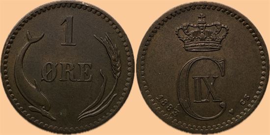 1 øre 1883 i kv. 01