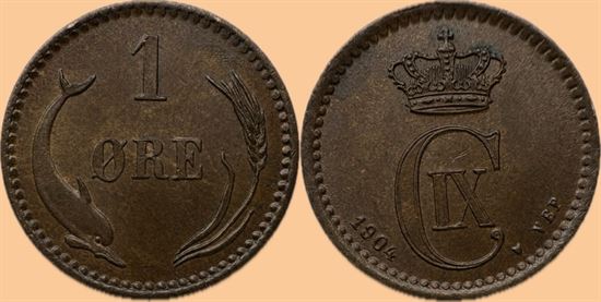 1 øre 1904 i kv. 0