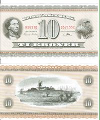 Seddel: 10 kr. 1965 H5657D i kv. 01 - 0