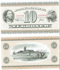 Seddel: 10 kr. 1974 D2747D i kv. 01 - 0 